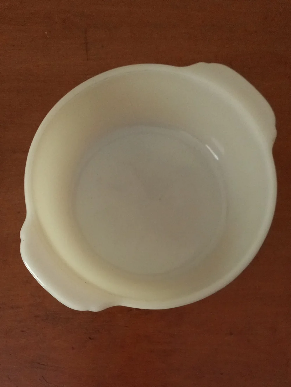 Fire King Classic White Milk Glass Serving Bowl with Handles 1 Qt.